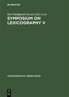 Karl Hyldgaard-Jensen, København&gt; Symposium on Lexicog, Symposium on Lexicography, Arn Zettersten, Arne Zettersten - Symposium on Lexicography. Vol.5