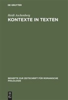 Heidi Aschenberg - Kontexte in Texten