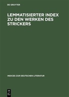Siegfried Christoph, Siegfrie Christoph, Siegfried Christoph - Lemmatisierter Index zu den Werken des Strickers