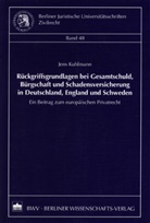 Jens Kuhlmann - Rückgriffsgrundlagen bei Gesamtschuld, Bürgschaft und Schadensversicherung in Deutschland, England und Schweden