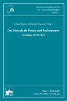 Eckart Klein, Christoph Menke - Der Mensch als Person und Rechtsperson