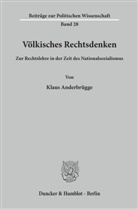 Klaus Anderbrügge - Völkisches Rechtsdenken.