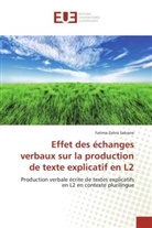 Fatima-Zohra Sakrane, Sakrane-f - Effet des echanges verbaux sur la