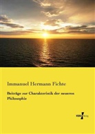 Immanuel H. Fichte, Immanuel Hermann Fichte - Beiträge zur Charakteristik der neueren Philosophie
