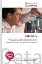 Susan F Marseken, Susan F. Marseken, Lambert M. Surhone, Miria T Timpledon, Miriam T. Timpledon - Solubility