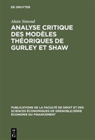 Alain Simond, Gurle, Gurley, Pierre Llau, Sha, Shaw - Analyse critique des modèles théoriques de Gurley et Shaw