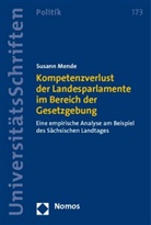 Susann Mende - Kompetenzverlust der Landesparlamente im Bereich der Gesetzgebung