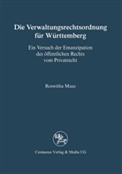 Roswitha Maas - Die Verwaltungsrechtsordnung für Württemberg