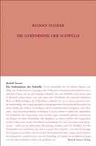 Rudolf Steiner, Rudolf Steiner Nachlassverwaltung - Die Geheimnisse der Schwelle