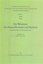 Kar Kollnig, Karl Kollnig - Die Weistümer der Zenten Eberbach und Mosbach