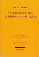 Michael Becker - Verwaltungskontrolle durch Gesellschafterrechte
