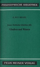 Georg W. Fr. Hegel, Georg Wilhelm Friedrich Hegel, Hans Brockard, Buchner, Hartmut Buchner - Jenaer Kritische Schriften - III: Jenaer Kritische Schriften III. Tl.3