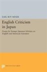 Earl Miner, Earl Roy Miner, Miner Earl - English Criticism in Japan