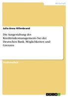 Julia-Anna Hillenbrand - Die Ausgestaltung des Kreditrisikomanagements bei der Deutschen Bank. Möglichkeiten und Grenzen