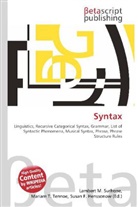 Susan F Marseken, Susan F. Marseken, Lambert M. Surhone, Miria T Timpledon, Miriam T. Timpledon - Syntax