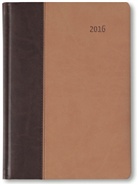 Buchkalender A5 Premium Earth (braun / sand) 2016