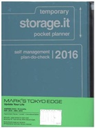 MARK'S Taschenkalender A5 vertikal, Stor.it, Metallic blue 2015/2016