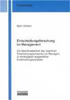 Björn Dittfach - Entscheidungsforschung im Management