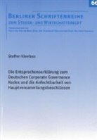 Steffen Kleefass - Die Entsprechenserklärung zum Deutschen Corporate Governance Kodex und die Anfechtbarkeit von Hauptversammlungsbeschlüssen