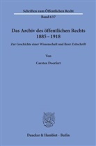 Carsten Doerfert - Das Archiv des öffentlichen Rechts 1885 - 1918.
