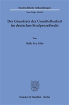 Holle E Löhr, Holle Eva Löhr - Der Grundsatz der Unmittelbarkeit im deutschen Strafprozeßrecht.