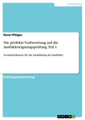 René Pflüger - Die perfekte Vorbereitung auf die Ausbildereignungsprüfung. Teil 1 Lernkarteikarten für die Ausbildung der Ausbilder