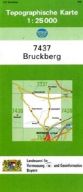Topographische Karte Bayern Bruckberg