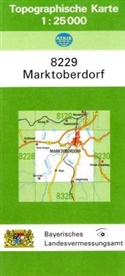 Topographische Karte Bayern Marktoberdorf