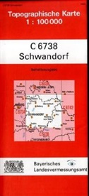 Topographische Karte Bayern Schwandorf