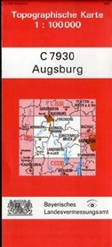 Topographische Karte Bayern Augsburg