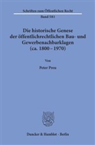 Peter Preu - Die historische Genese der öffentlichrechtlichen Bau- und Gewerbenachbarklagen (ca. 1800 - 1970).