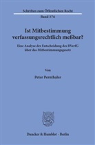 Peter Pernthaler - Ist Mitbestimmung verfassungsrechtlich meßbar?