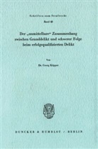 Georg Küpper - Der »unmittelbare« Zusammenhang zwischen Grunddelikt und schwerer Folge beim erfolgsqualifizierten Delikt.