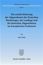 Felix Welti - Die soziale Sicherung der Abgeordneten des Deutschen Bundestages, der Landtage und der deutschen Abgeordneten im Europäischen Parlament.
