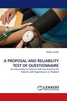 Orapin Laosee - A PROPOSAL AND RELIABILITY TEST OF QUESTIONNAIRE