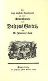 Immanuel Kant - Der einzig mögliche Beweisgrund zu einer Demonstration des Daseyns Gottes