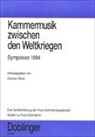 Carmen Ottner - Studien zu Franz Schmidt / Kammermusik zwischen den Weltkriegen - Symposion 1994