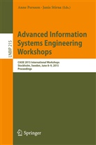 Ann Persson, Anne Persson, Stirna, Stirna, Janis Stirna - Advanced Information Systems Engineering Workshops