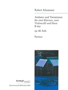 Robert Schumann, Ernst Herttrich - Andante und Variationen op. 46 Anh. B-Dur, für 2 Klaviere, 2 Violoncelli und Horn, Partitur