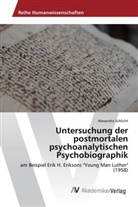 Alexandra Schlicht - Untersuchung der postmortalen psychoanalytischen Psychobiographik