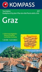 KOMPASS-Karte GmbH - Kompass Stadtplan Graz, Touristplan