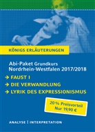 Fran Kafka, Franz Kafka, Johann Wolfgang Von Goethe - Abi-Paket Grundkurs Nordrhein-Westfalen 2017/2018 - Königs Erläuterungen, 3 Bde.