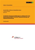 Fabian B Schwarzfischer, Fabian B. Schwarzfischer - Verdeckte Gewinnausschüttungen im Aktienrecht. Das Spannungsverhältnis zwischen Kapitalerhaltung und Kapitalmarkthaftung