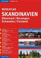 KUNTH Reiseatlas Skandinavien, Dänemark, Norwegen, Schweden, Finnland 1:800 000