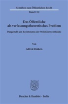 Alfred Rinken - Das Öffentliche als verfassungstheoretisches Problem, dargestellt am Rechtsstatus der Wohlfahrtsverbände.