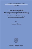 Joachim Chlosta - Der Wesensgehalt der Eigentumsgewährleistung.