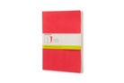 Moleskine - Moleskine Volant, XL, Blanko, geranienrot/scharlachrot, 2er-Set