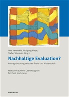 Vera Hennefeld, Wolfgan Meyer, Wolfgang Meyer, Stefan Silvestrini - Nachhaltige Evaluation?