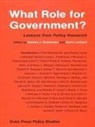 Zeckhauser, Derek Leebaert, Richard F. Zeckhauser, Richard J Zeckhauser, Richard J. Zeckhauser - What Role for Government?