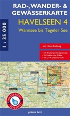 Lutz Gebhardt - Rad-, Wander- und Gewässerkarte Havelseen, Wannsee bis Tegeler See. Bl.4